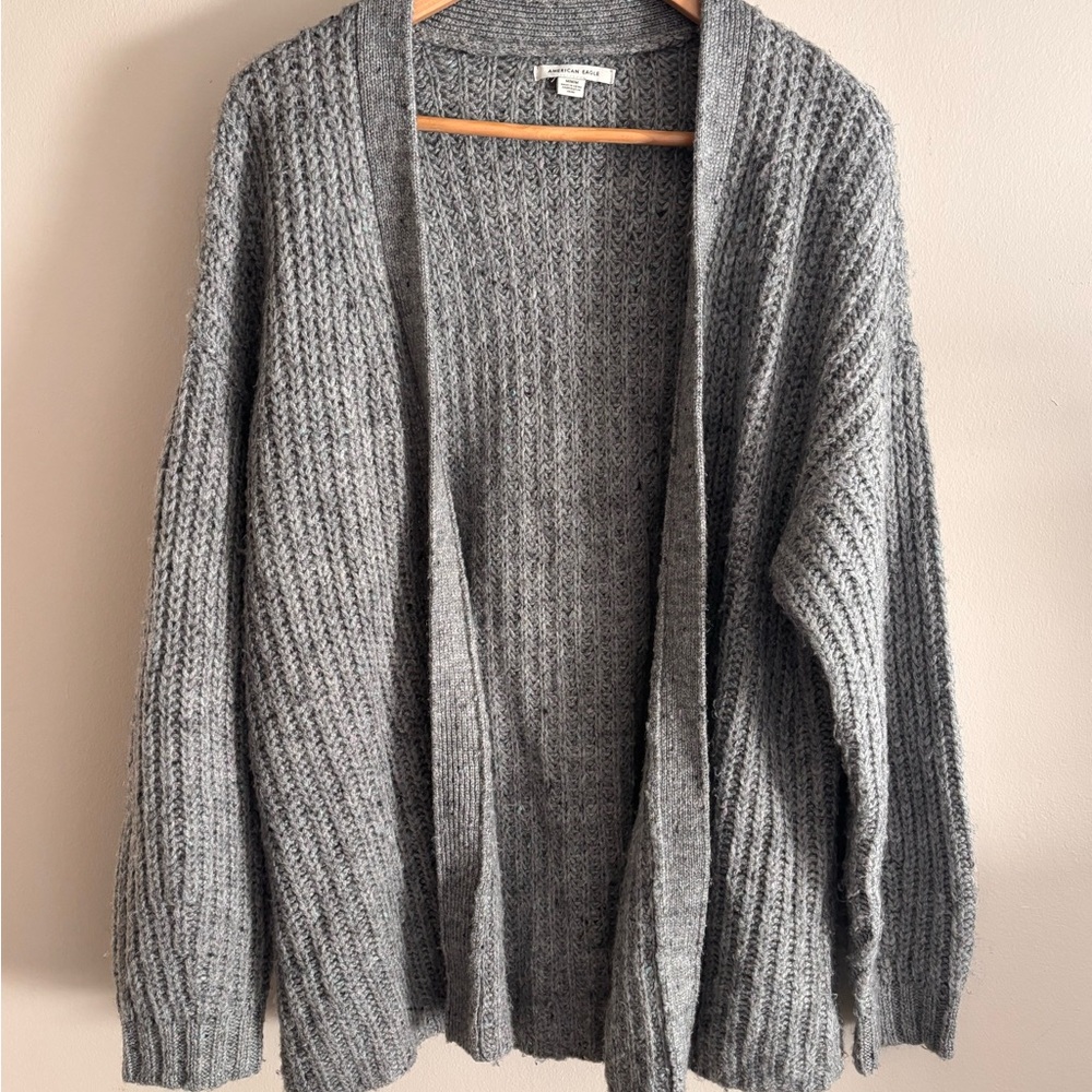 American Eagle Outfitters Grey Knit Cardigan